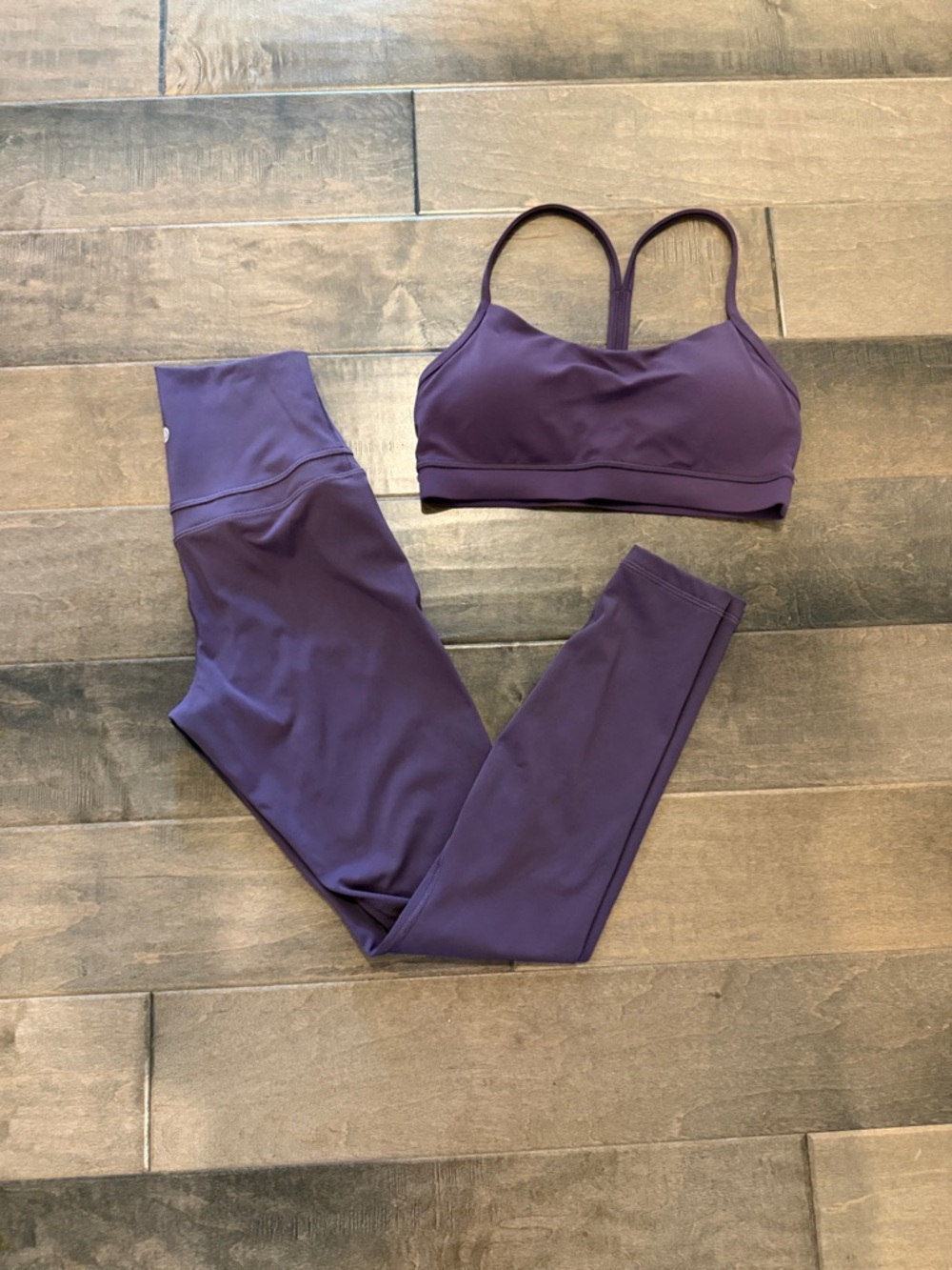 Plum Purple Activewear Set - Sports Bra & Leggings